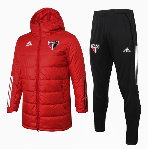 Sao Paulo Red Warn Coat Kits with Pants 2020/21